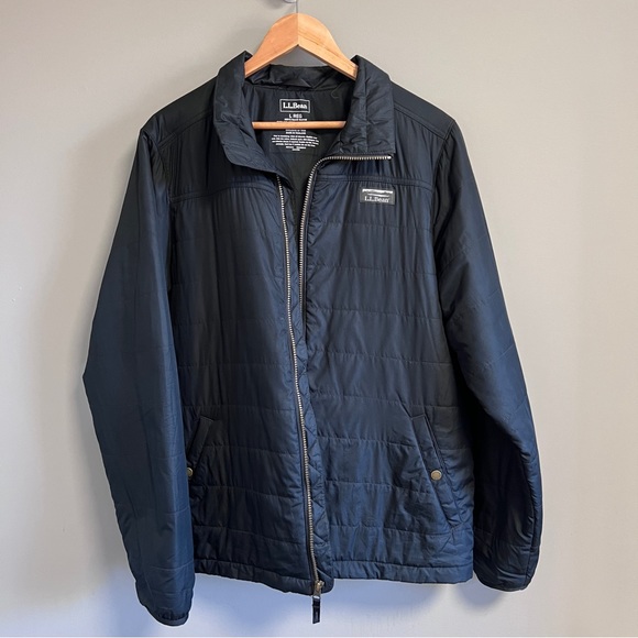 L.L.Bean Mountain Classic Winter Puffer Jacket Black Size Large Regular Mens - Picture 6 of 8
